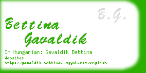 bettina gavaldik business card